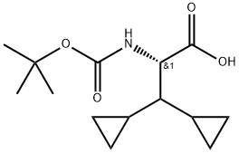 (S)-2-((tert-butoxikarbonyl)amino)-3,3-dicyklopropylpropansyra