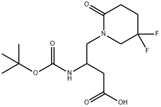 (S)-3-((tert-Butoxikarbonyl)amino)-4-(5,5-difluoro-2-oxopiperidin-1-yl)butansyra