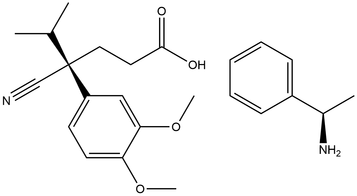(S)-(-)-verapamilinsyra fenetylaminsalt