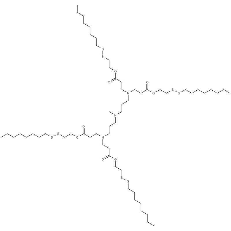 16-Oxa-19,20-ditia-4,8,12-triazaoktakosansyra, 8-metyl-4,12-bis[3-[2-(oktylditio)etoxi]-3-oxopropyl]-15-oxo-, 2-(oktylditio)etylester