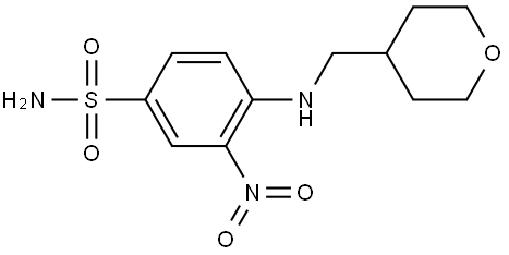 3-nitro-4-(((tetrahydro-2H-pyran-4-yl)metyl)amino)-bensensulfonamid